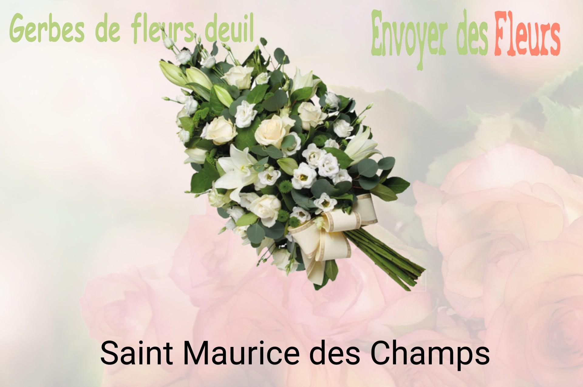 Gerbe de fleurs de deuil livrée à Saint-Maurice-des-Champs
